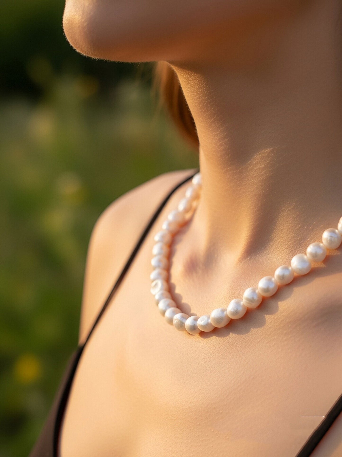 Natural Pearl Necklace Baroque Pearl Belt Extended Chain Length Adjustable Necklace
