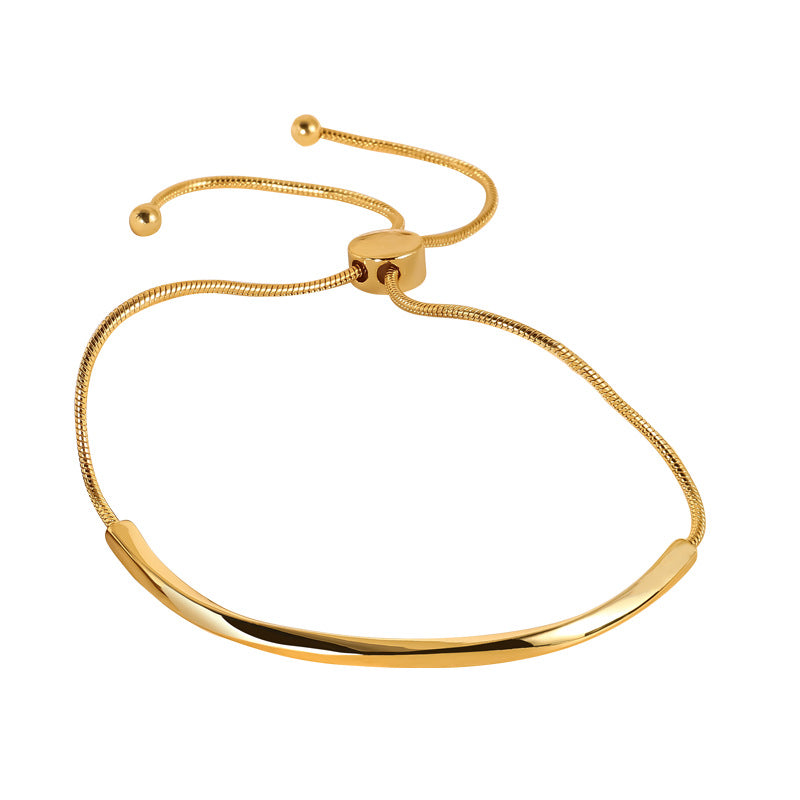 Natural Pearl Wheat Spike Style Three Set  Smile Bracelet Gold Open Hammer Bracelet