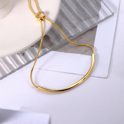 Natural Baroque Flat Pearl Bracelet Set of Three  Smile Bracelet Gold Open Hammer Bracelet