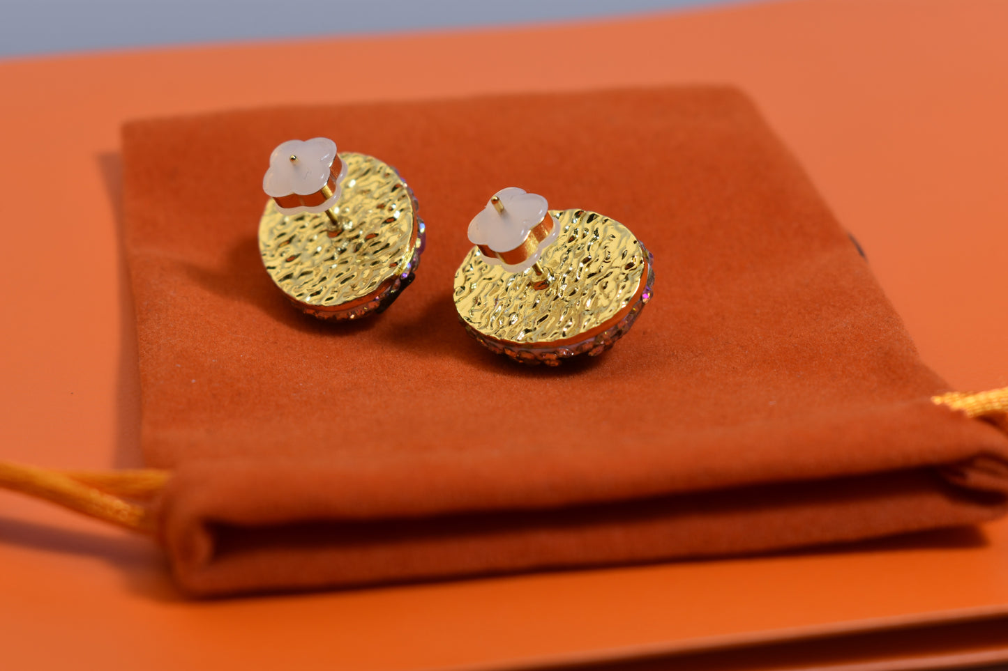 Natural pearl earrings with three-dimensional handmade inlaid zircon tourmaline earrings