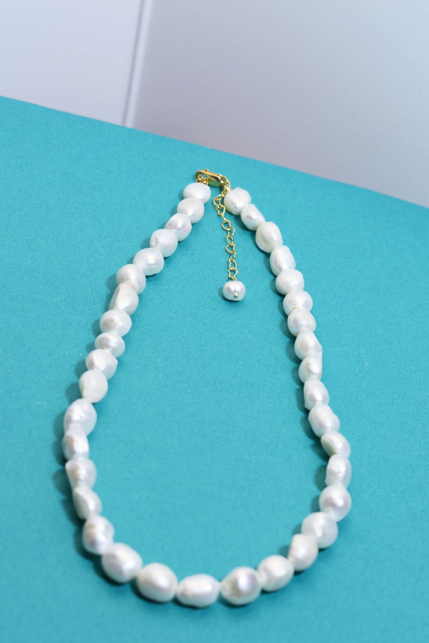 Natural Pearl Necklace Baroque Pearl Belt Extended Chain Length Adjustable Necklace