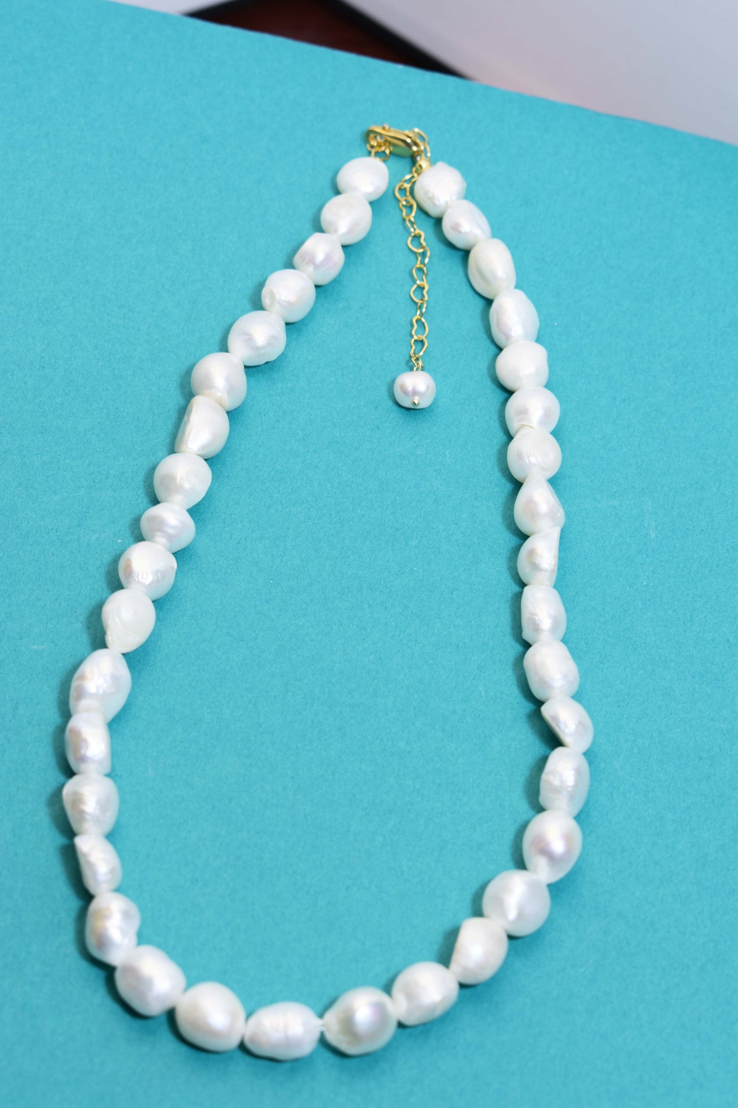 Natural Pearl Necklace Baroque Pearl Belt Extended Chain Length Adjustable Necklace