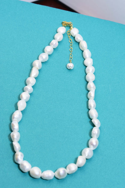 Natural Pearl Necklace Baroque Pearl Belt Extended Chain Length Adjustable Necklace