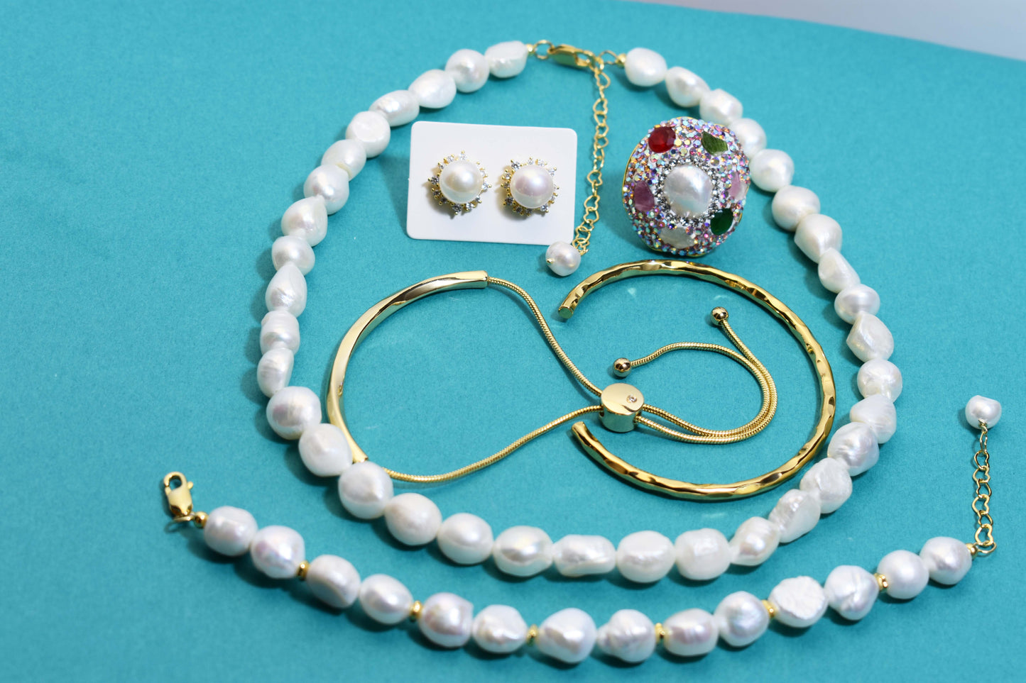 Natural Pearl Necklace Baroque Pearl Belt Extended Chain Length Adjustable Necklace