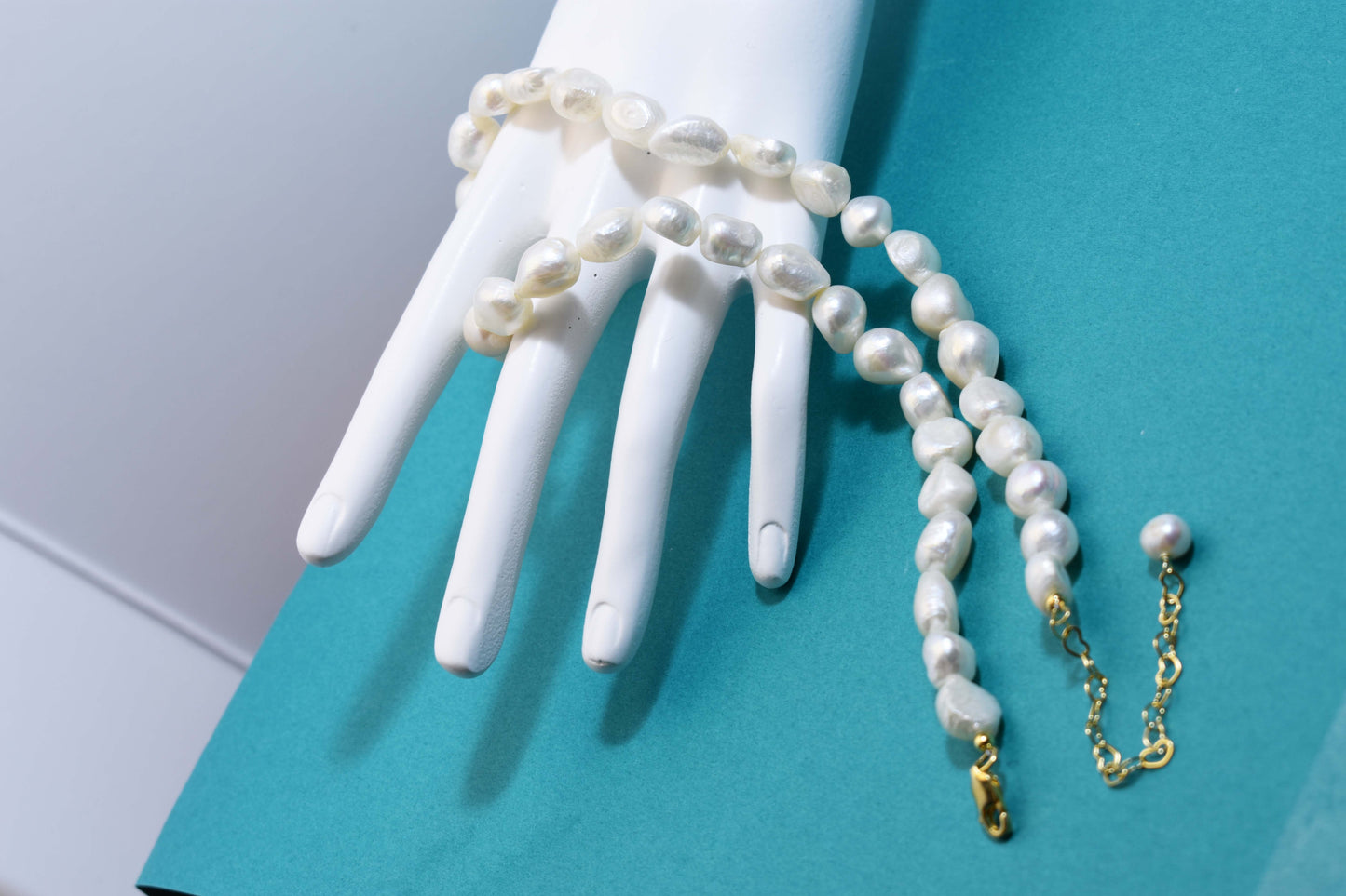 Natural Pearl Necklace Baroque Pearl Belt Extended Chain Length Adjustable Necklace