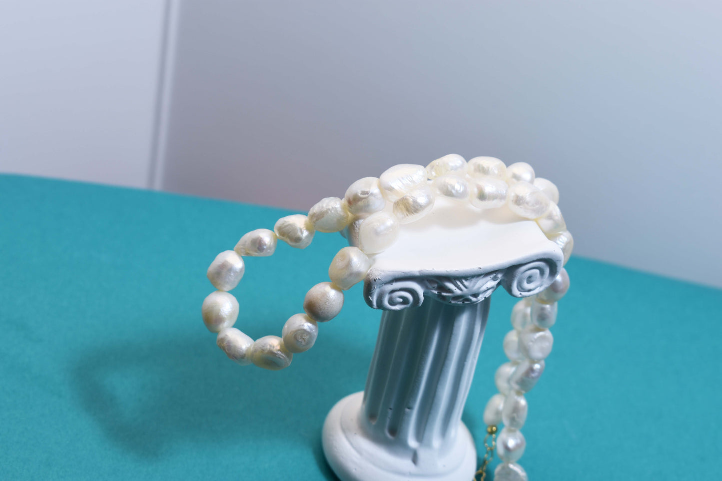 Natural Pearl Necklace Baroque Pearl Belt Extended Chain Length Adjustable Necklace