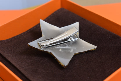 nature baroque pearl Five pointed star starfish hair clip design