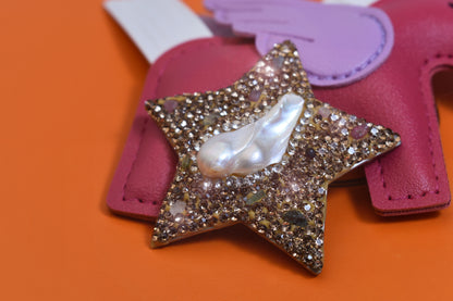nature baroque pearl Five pointed star starfish hair clip design