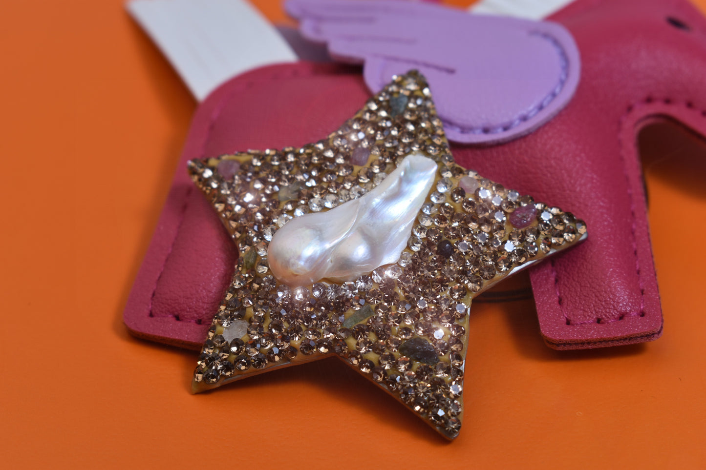nature baroque pearl Five pointed star starfish hair clip design