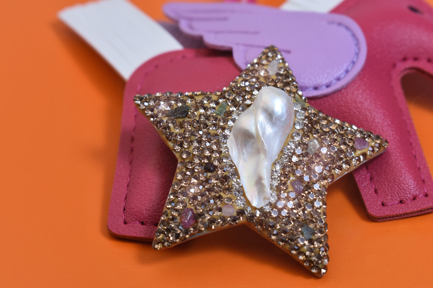 nature baroque pearl Five pointed star starfish hair clip design