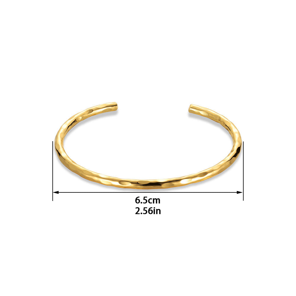 Natural pearl bracelet three piece set paired with smile bracelet and gold open hammer bracelet